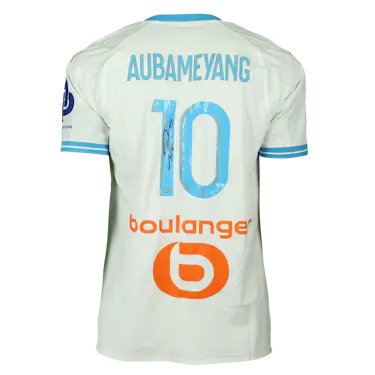 来自Olympique de Marseille的Pierre-Emerick Aubameyang球衣