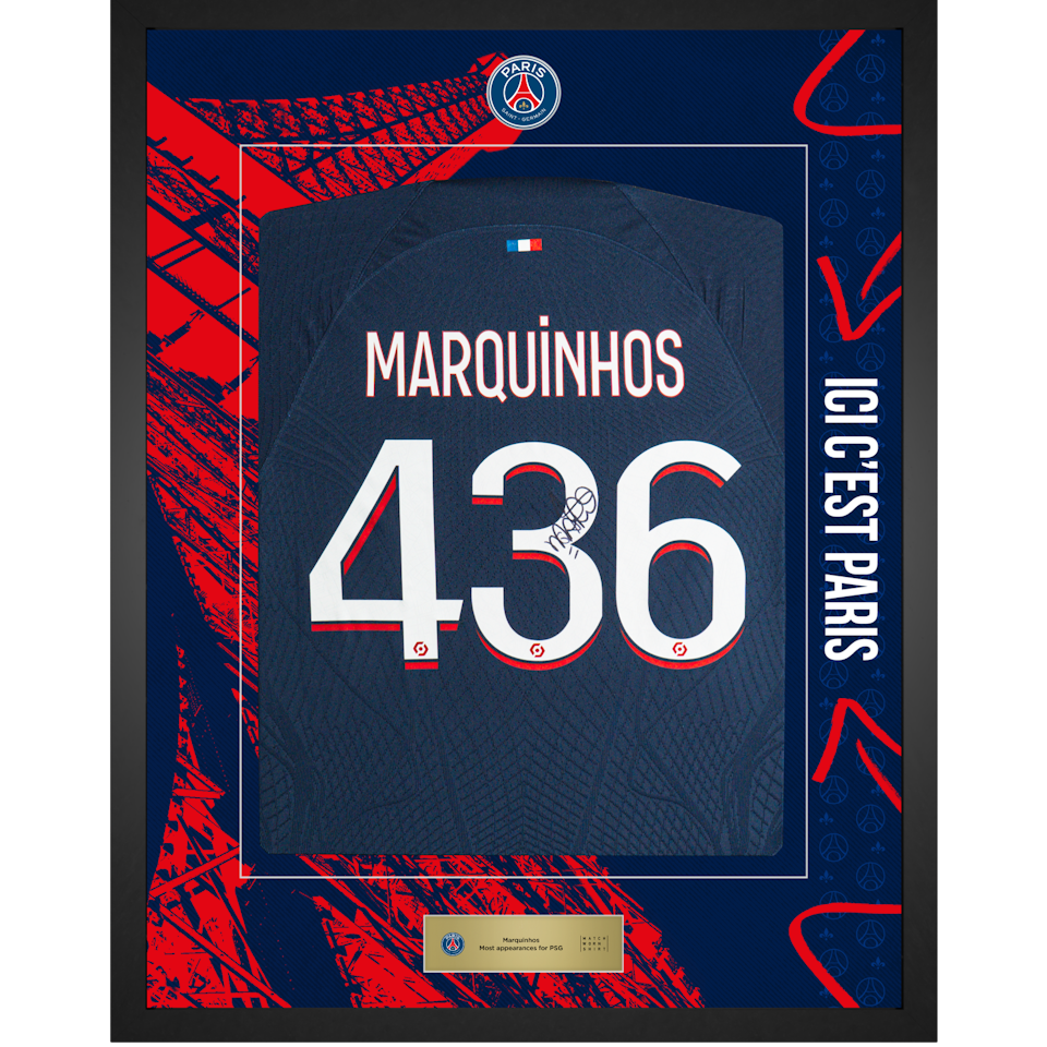 Marquinhos Limited Edition Framed Signed Shirt