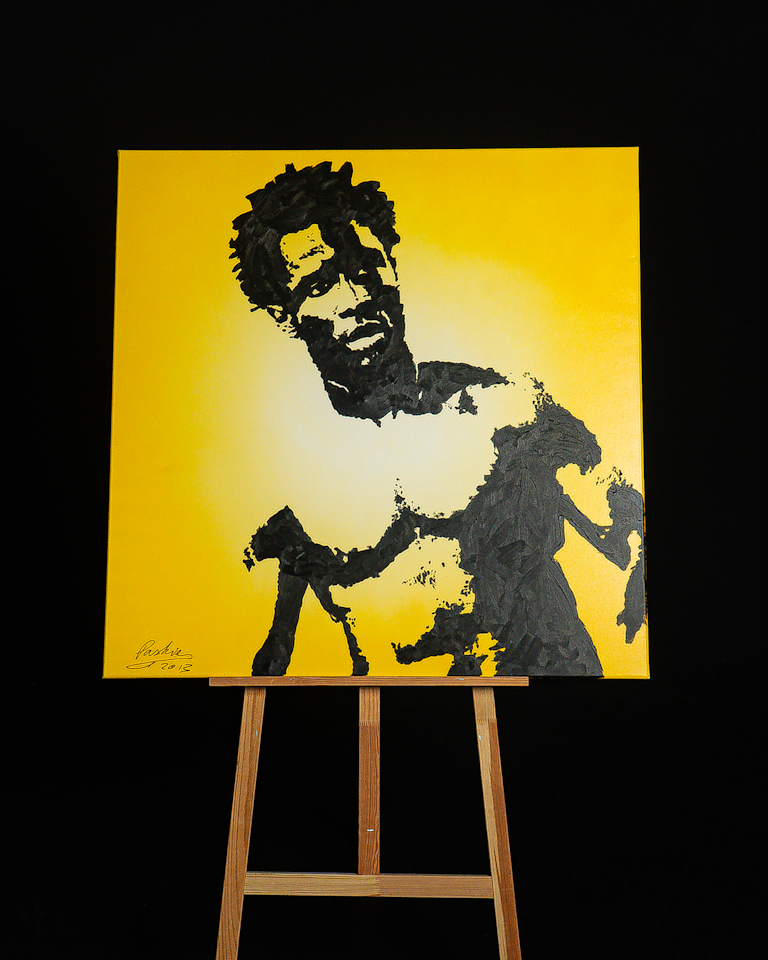 Wilfried Bony Painting by Paskie Rokus Sr.