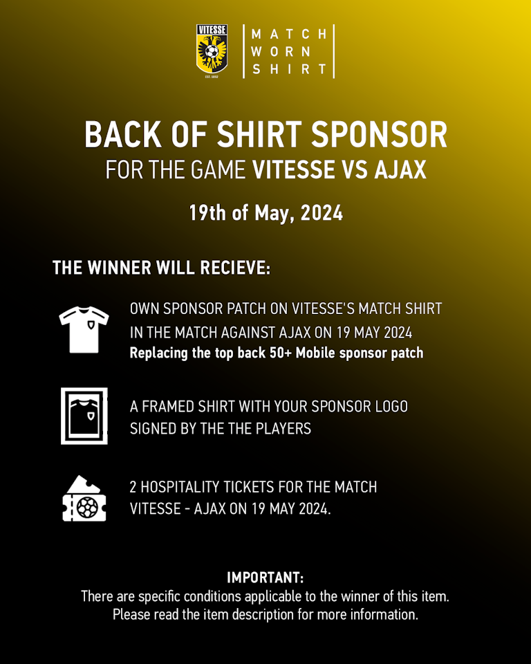 Sponsor the Vitesse Shirt | Vitesse vs Ajax 