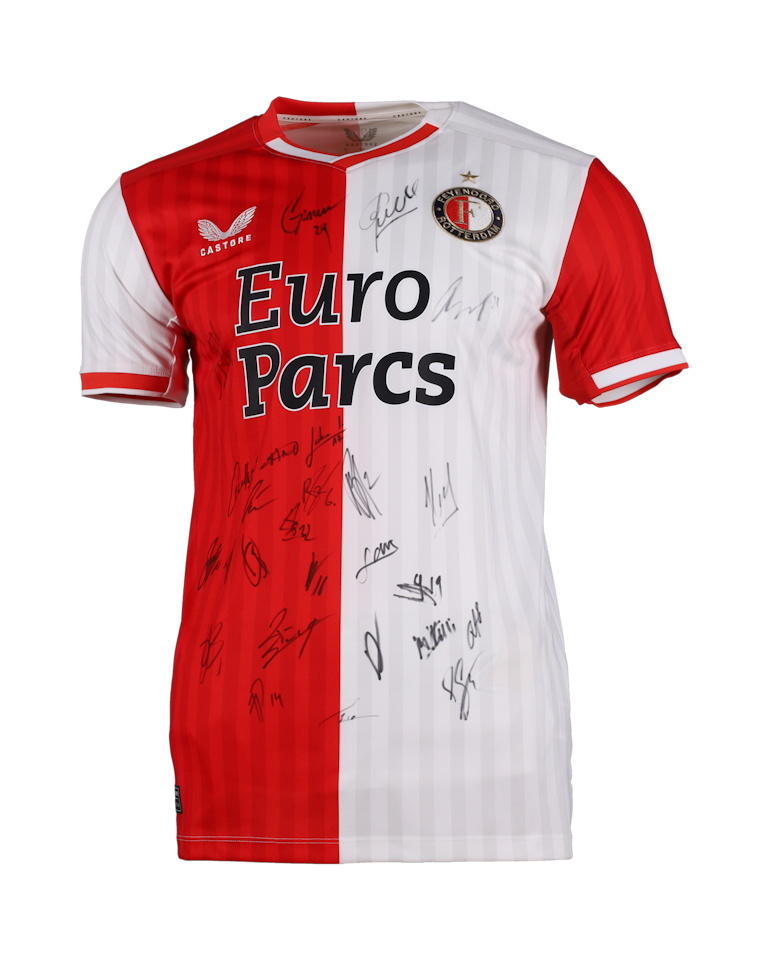Squad signed shirt | Feyenoord voor Geel Zwart