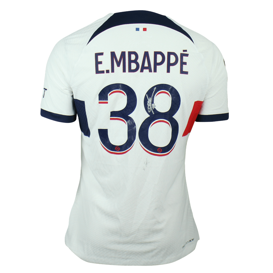 Signed mbappe jersey shop